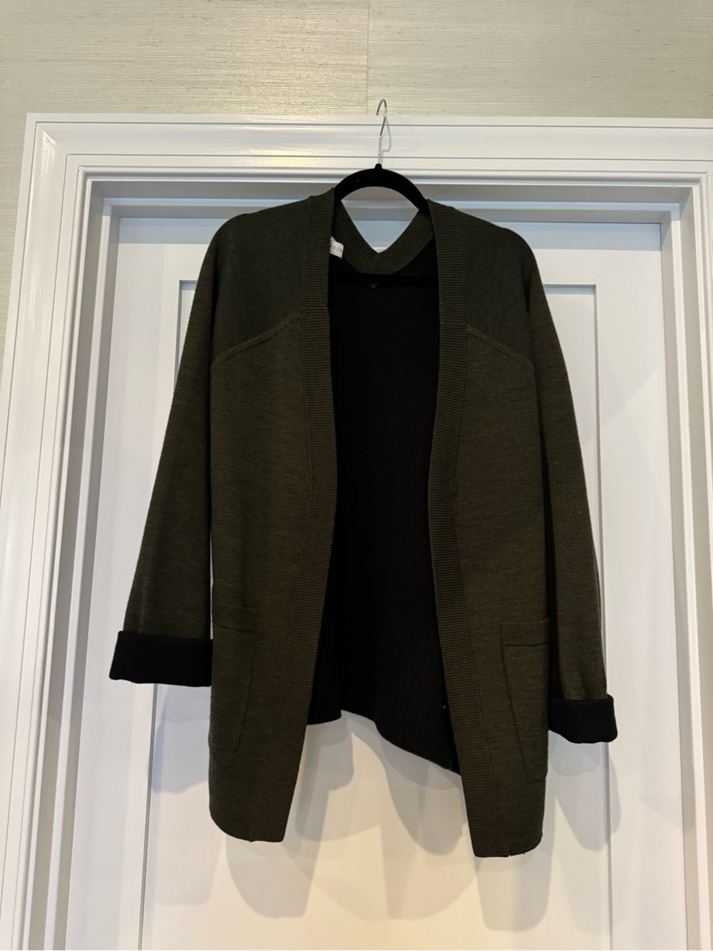 lululemon athletica Olive Green Open-Front Knit Blazer